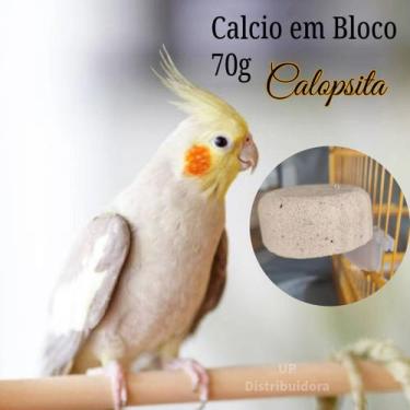 Imagem de Calcio em Bloco 70g Carvao e Minerais - Calopsita e Aves diversas - Sa