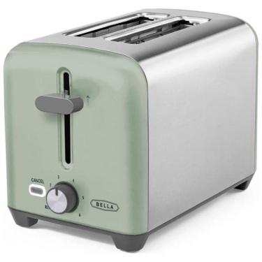 Imagem de Torradeira Elétrica 2 Fatias com 6 Níveis de Tostagem e Bandeja de Migalhas Removível, 110V 750W, BELLA, Verde