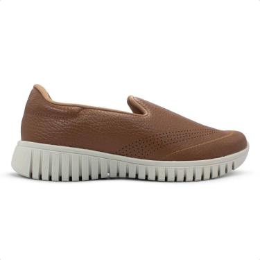 Imagem de Tênis Usaflex Feminino Slip On Couro Casual AE22040