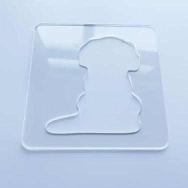 Imagem de CHENRUI Modelo de acolchoamento, régua de acrílico para quilting de movimento livre em máquina doméstica (cão)