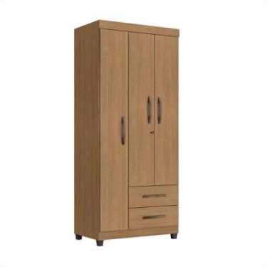 Imagem de Guarda-roupa Solteiro Lion 3 Portas 2 Gavetas Roupeiro - Móveis Leão