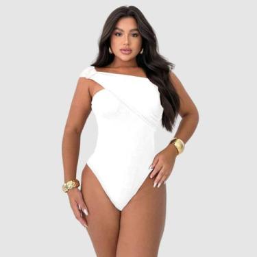 Imagem de Body Suplex Feminino Manga Nula Com Fivela Dourada Elegante - Swisz, B