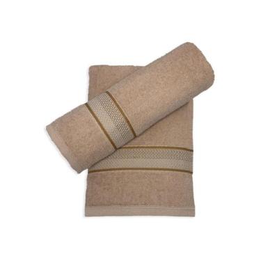 Imagem de Toalha de Banho Macia 100% Algodão Lepper Inova 70cm x 1,40m, Areia