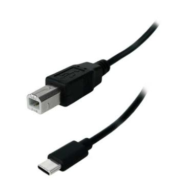 Imagem de Cabo De Impressora Usb-c 2.0 Para Usb-b Preto De 1 Metro - 5+