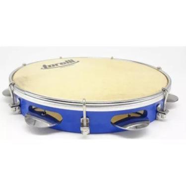 Imagem de Pandeiro 10 Torelli Abs Pele Animal Tp300, Pandeiro 10'' Torelli - Azu