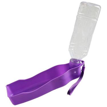 Imagem de Bebedouro Portatil Drinker Garrafa de Água Savana Pet 450ml, Roxo