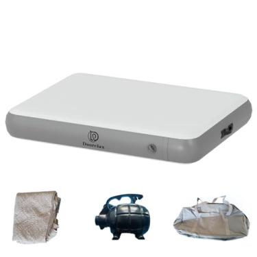 Imagem de Danrelax Colchão duplo ultragrande, colchão inflável king size, berço de acampamento para uso familiar, almofada de dormir portátil para acampamento com bolsa de bomba, cama de ar de 180 cm de largura