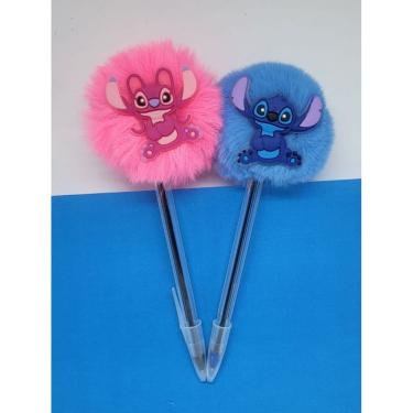 Imagem de 02 Canetas Stitch e Angel namorada Stich material escolar papelaria fofa presente natal volta as aulas