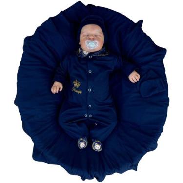 Imagem de Saída de Maternidade de Menino Coroa 4 peças - Pandora Baby Enxovais, 