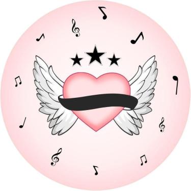 Imagem de Painel Redondo 3D Sublimado Música Frd-3809