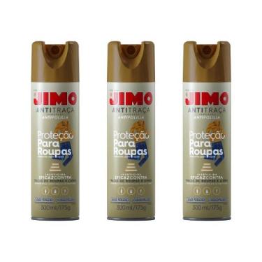 Imagem de Kit 3 Jimo Antitraça Aerosol Spray 300ml Repele Elimina Traças Protege