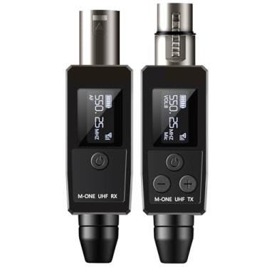 Imagem de EBJ Sistema De Microfone Sem Fio Transmissor E Receptor Xlr Sem Fio Uhf Para Microfones Dinâmicos/Capacitivos, Fonte De Alimentação Phantom De 48 V, Guitarra/Baixo Elétrico, Mixer De Áudio, Sistema