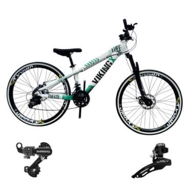 Imagem de Bicicleta Aro 26 Vikingx Aluminio Tuff 25 Mtb 24v Cambio Shimano Diant