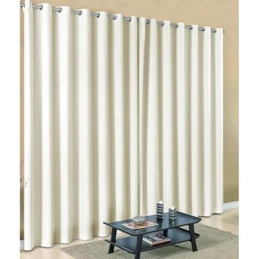 Imagem de Cortina Grande Blackout Tecido 3,00x2,80 Apropriado para a janela do quarto da sala de estar, decoração da sala de vários estilos(Preto)