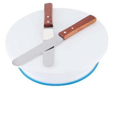 Imagem de Bakeware/conjunto de Cozinha Bolo Decoração Plataforma Giratória Bolo Expositor Rotativo Com Raspador Ferramenta Diy Ferramenta de Decoração Bolo Turntable6pcs