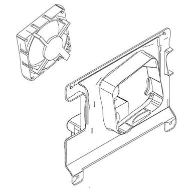 Imagem de SAMSUNG DA97-13756A Conjunto de motor de ventilador de geladeira de evaporador peça original do fabricante (OEM)