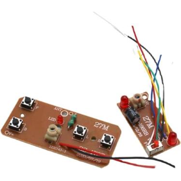 Imagem de WsjiaboFux 27mhz Four-Way Remote Control Board Two-Way RC Transmitter and Receiver Car Robot Model Accessories for DIY Projects(Control 2 Motors)，Remote and App Controlled Vehicles，Hobby RC Cars