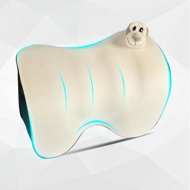 Imagem de Travesseiro de encosto de cabeça de carro, espuma viscoelástica espacial para alívio de dor no pescoço, travesseiro de carro com alça ajustável, design ergonômico - travesseiro de pescoço de carro de