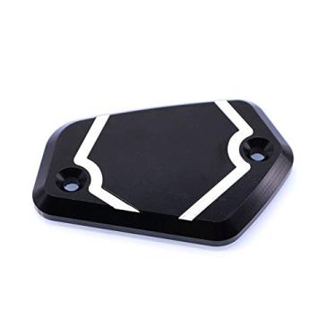 Imagem de Acc-Creativity Tampa do reservatório de fluido de freio dianteiro de alumínio para motocicleta, tampa do reservatório do cilindro mestre compatível com HONDA GOLD WING GL1800 2018-2020 (preto)