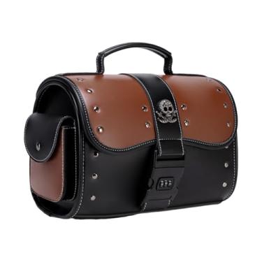 Imagem de Mala Para Moto | Bolsa Traseira Em Couro | Organizador De Ferramentas Impermeável Para Campismo Viagens Homens Mulheres Motocross Deslocamentos Uso Externo