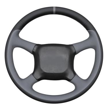 Imagem de MEWANT Capa de volante costurada à mão para Chevrolet Silverado 1500 1999-2002/Silverado 2500 1999-2002/Silverado 3500 2001-2002/Astro/Blazer/C/K 1500 Series/Kodiak/S10/Suburban/Tahoe