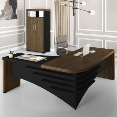 Imagem de Escritório Mesa Ld Armário Diretor Artany Charuto/Preto