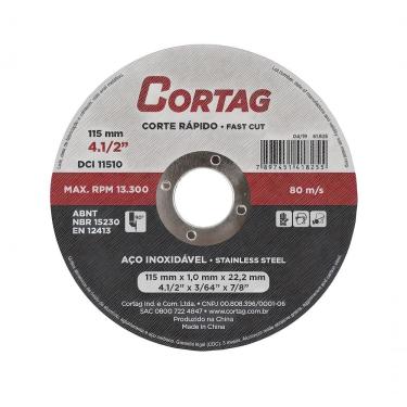 Imagem de Disco De Corte Inox 115x1,0x22,2 - Cortag