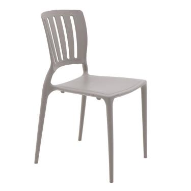 Imagem de Cadeira Tramontina Sofia Concreto Sem Braço Encosto Vazado Vertical Em Polipropileno Tramontina