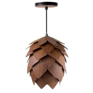 Imagem de Lustre Pendente Em Madeira - Lupulo Sucupira