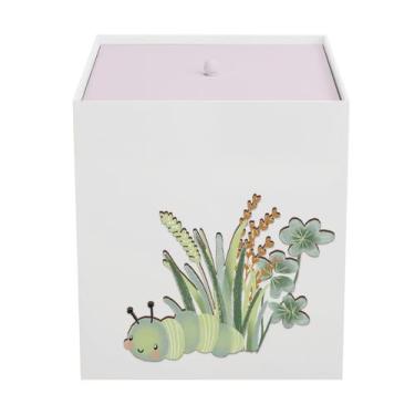 Imagem de Lixeira Kit Higiene MDF com Tampa Quarto Bebê Patinhos - Neném na Nuve