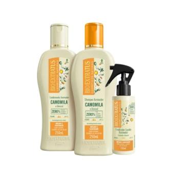 Imagem de Kit Bio Extratus Camomila Shampoo, Condicionador e Spray Finalizador