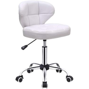 Imagem de Cadeira de mesa do escritório em casa, cadeira de computador giratória executiva ajustável em altura com rodas rolantes, cadeira giratória sem braço, 40 * 34 * 73-87cm,#2