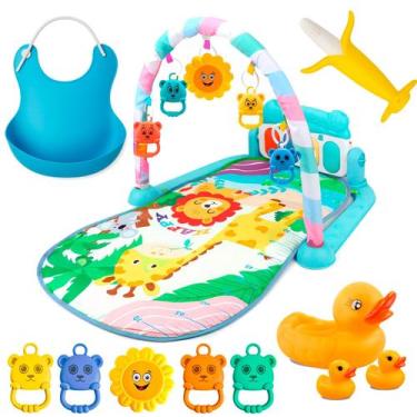 Imagem de Kit Tapete De Atividades Infantil Com Babador Mordedor E Patinhos De B