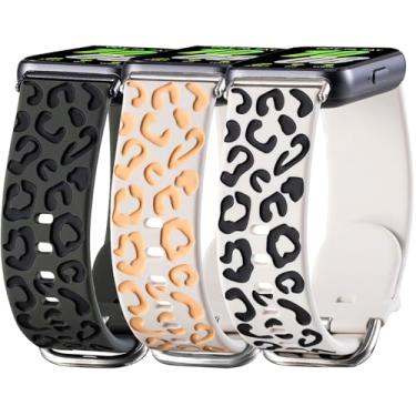Imagem de Nigaee Pacote com 3 pulseiras de silicone de renda compatíveis com Samsung Galaxy Fit 3, pulseiras de substituição respiráveis ajustáveis para mulheres e homens