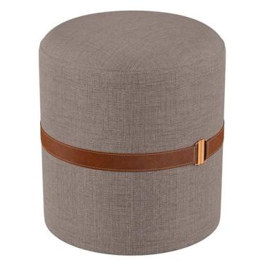 Imagem de Puff Aston Cinza e Marrom - Mobly
