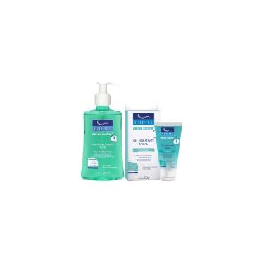 Imagem de Kit Sabonete Liquido Facial + Gel Hidratante Nupill Derme Control Uso Diário Pele Mista Oleosa