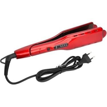 Imagem de Prancha Alisadora Profissional para Cabelo, Design Ergonômico, Vermelha, Ideal para Salão de Beleza