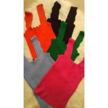 Imagem de Blusa regata feminina tricô modal - MODA FILO, Laranja, P