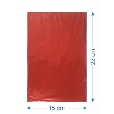 Imagem de 50 Saco de Presente Metalizado 15x22cm - AAZ, Vermelho