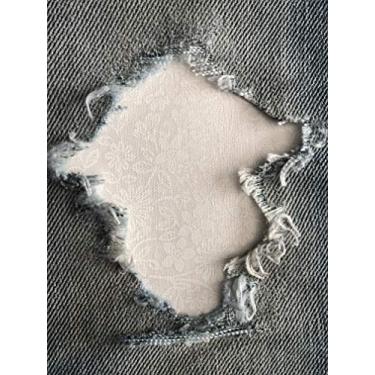 Imagem de Patches Buncha Bloomin em branco Peek-A-Boo Iron ON da Holey Patches em tamanhos variados (7,6 cm x 12,7 cm conjunto de 2)