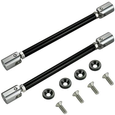 Imagem de STETION Divisor de borda universal para para-choque dianteiro, suporte para barra de amarrar, 24 cm a 28 cm, comprimento - processo de tratamento de superfície de oxidação anódica serve na maioria dos veículos (24 cm a 28 cm)