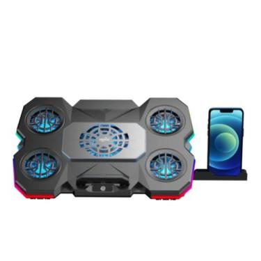 Imagem de Suporte Notebook Celular Gamer OR-SP255 RGB Cooler USB 2.0 5 Posições 