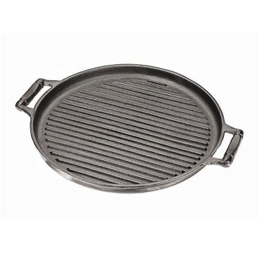 Imagem de Chapa Estriada Grill Redonda Alça Ferro Panela Mineira 37cm