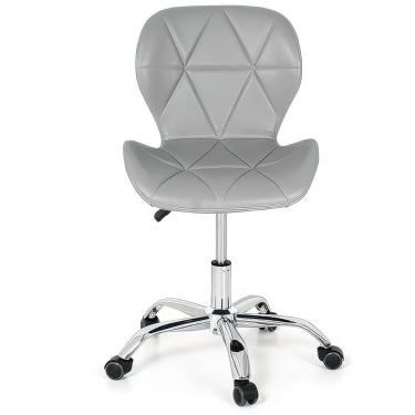 Imagem de Cadeira Escritório Slim Vegas Base Giratória Estofada Cinza