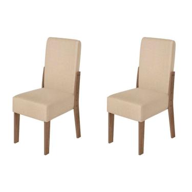Imagem de Conjunto com 02 Cadeiras de Jantar Dubai Amendoa 51C