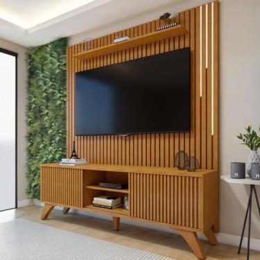 Imagem de Rack com Painel para TV Até 75 Polegadas Paris Gaia 2 Portas 2 Pratele