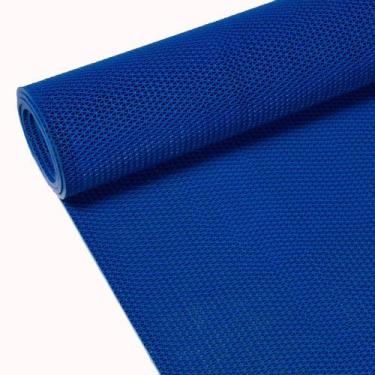Imagem de Tapete Antiderrapante Vinil Grid-acqua 5mm 100x120 - MOB CORES, Azul
