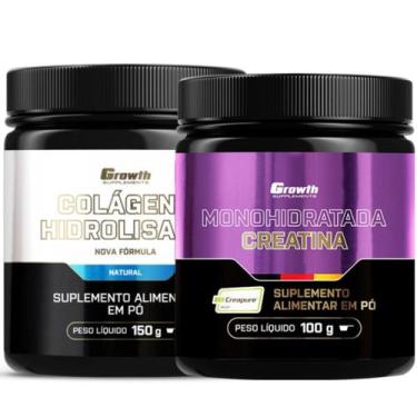 Imagem de Colágeno em Pó 150g + Creatina Pura 100g Creapure Growth