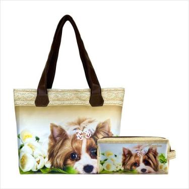 Imagem de Bolsa Feminina e Necessaire Pet Cachorrinha Charmosa Magicc Bolsas