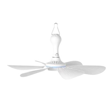 Imagem de Ventilador de Teto Pequeno de 6 Lâminas de Poupança de Energia, Carregamento USB, Controle Remoto Sem Fio, Velocidade do Vento de 4 Velocidades, Novo Material ABS, Para Dormitório Dormitório
